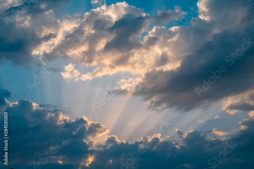 clouds and sunlight beam © senerdagasan