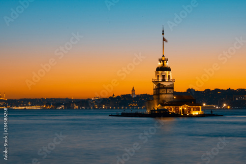 Maiden's Tower at Golden Hour in Istanbul