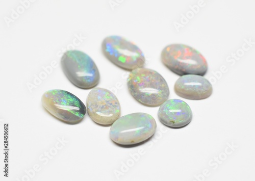 Tableau sur toile Opal from Australia cabochon cut gemstones