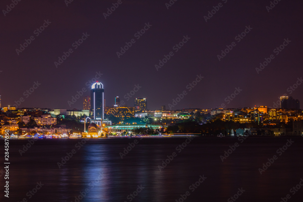 Cityscape of Istanbul at night Cityscape of Istanbul at night