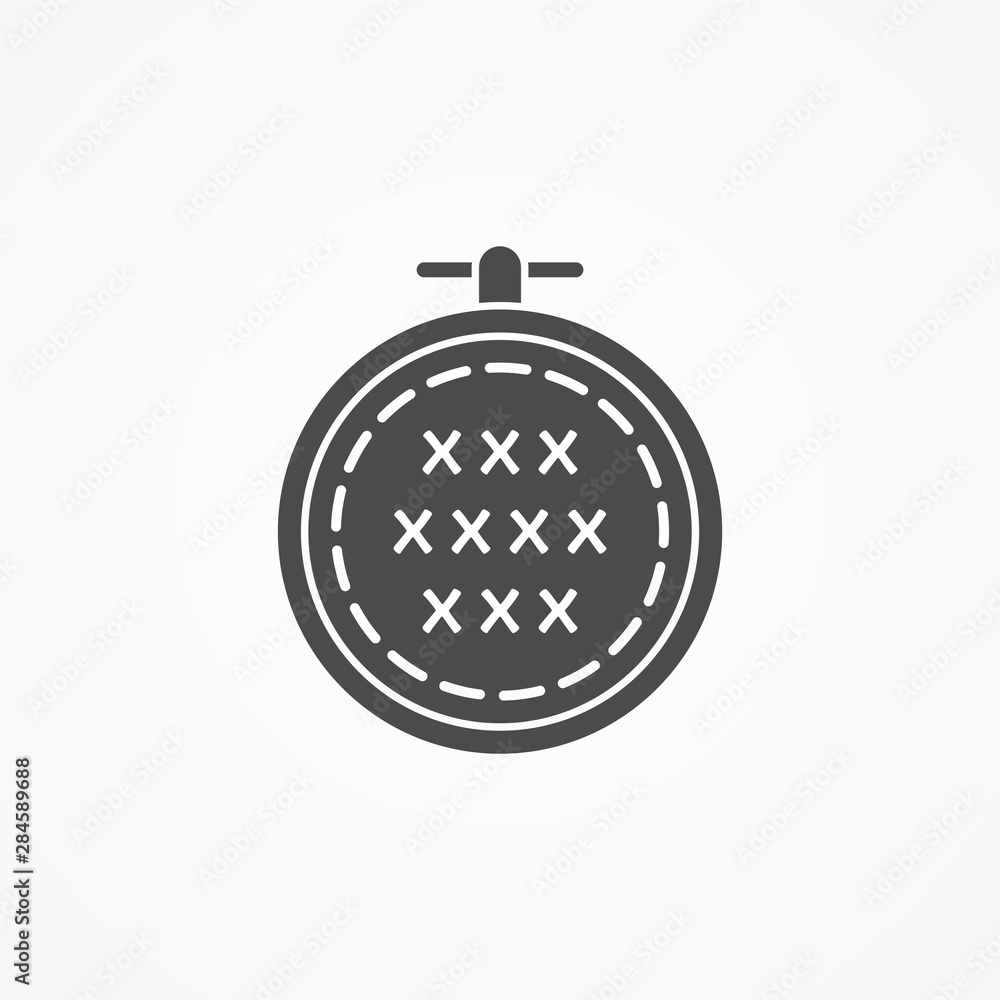Cross stitch vector icon sign symbol Cross stitch vector icon sign symbol