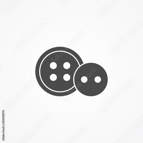 Clothes button vector icon sign symbol