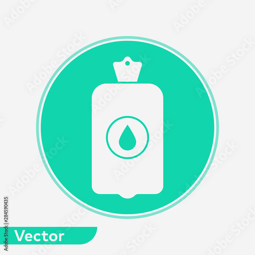 Hot water bottle vector icon sign symbol
