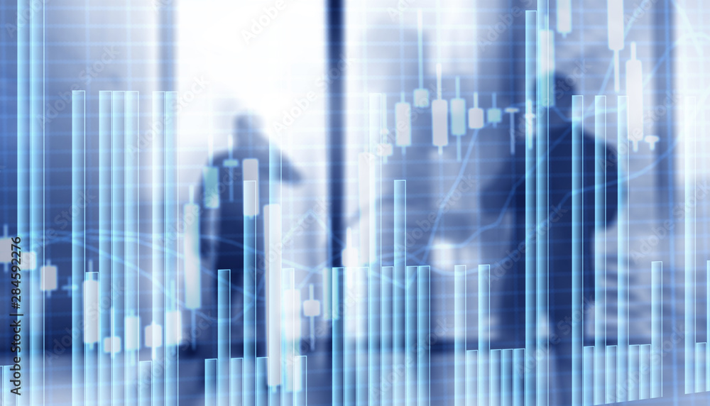 Stock Market Graph and Bar Chart. Abstract blurred universal business background. Stock Market Graph and Bar Chart. Abstract blurred universal business background.