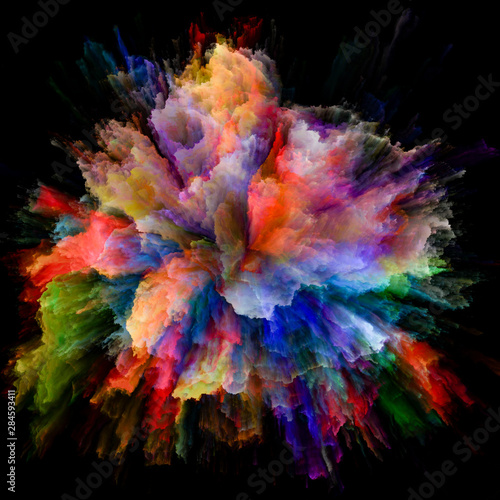 Intricate Color Splash Explosion