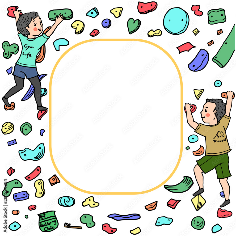 Obraz premium bouldering senior ボルダリング 男女 