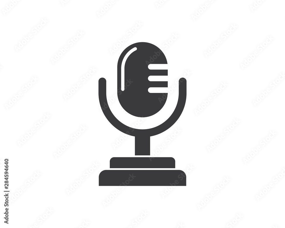 microphone icon logo of karaoke and musical vector illustration design microphone icon logo of karaoke and musical vector illustration design