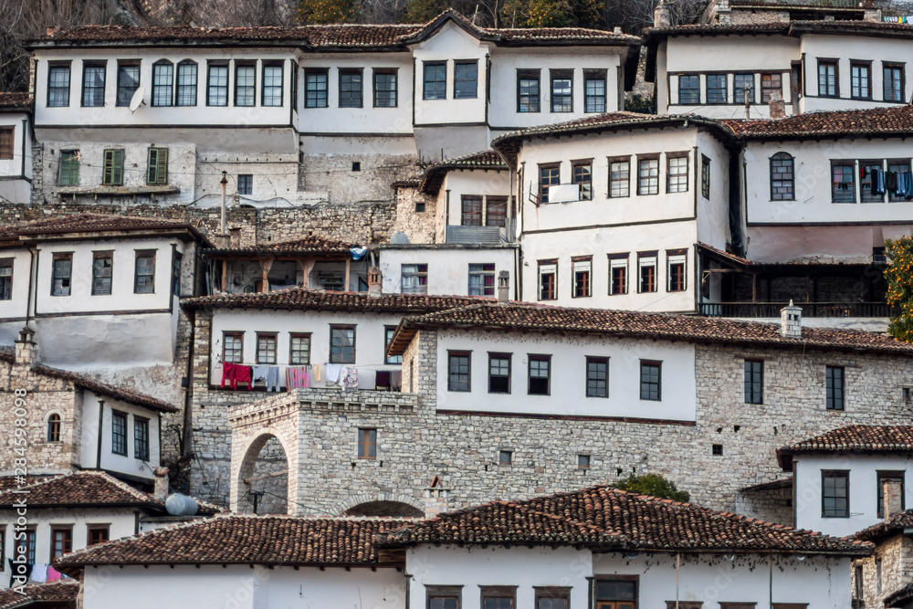 View of the old town of Berat.