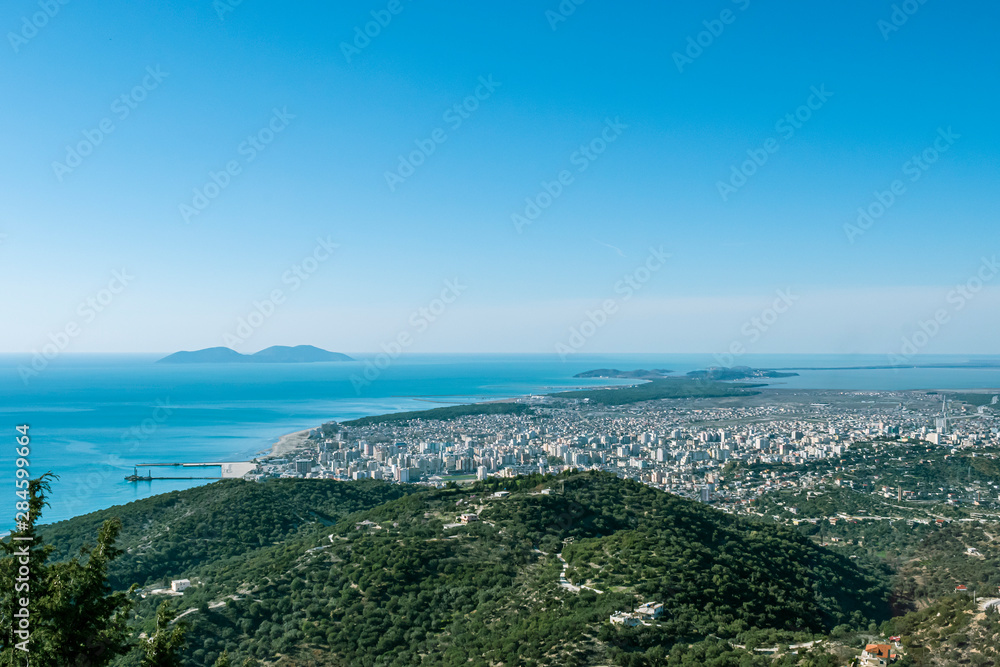 Aerial view of Vlore city