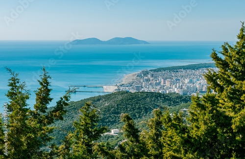 Aerial view of Vlore city