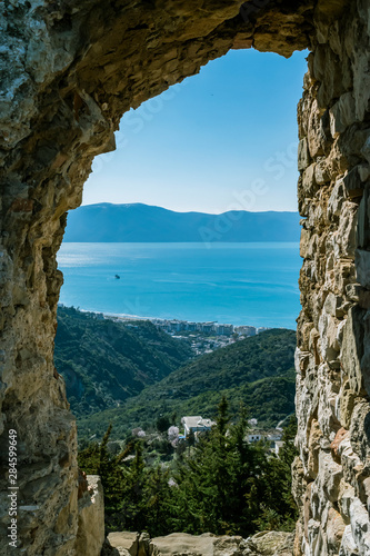 View of Vlora shore and Karaburun Bay