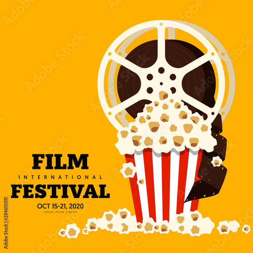 Movie and film festival poster modern vintage retro style