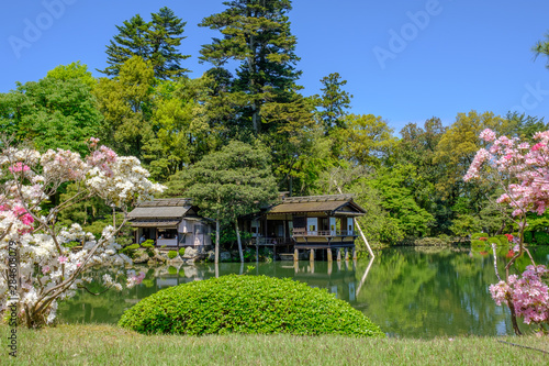 Kenrokuen, a japanese garden in Kanazawa, Japan