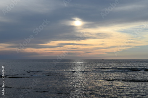 sunset at japan sea in summer photo