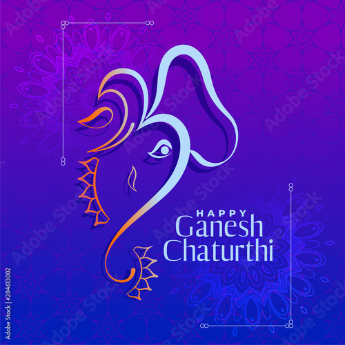 happy ganesh chaturthi creative design background
