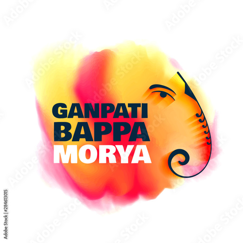 watercolor lord ganesha design for ganpati festival