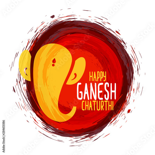 traditional happy ganesh chaturthi festival background design