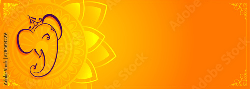 creative lord ganesha banner with text space