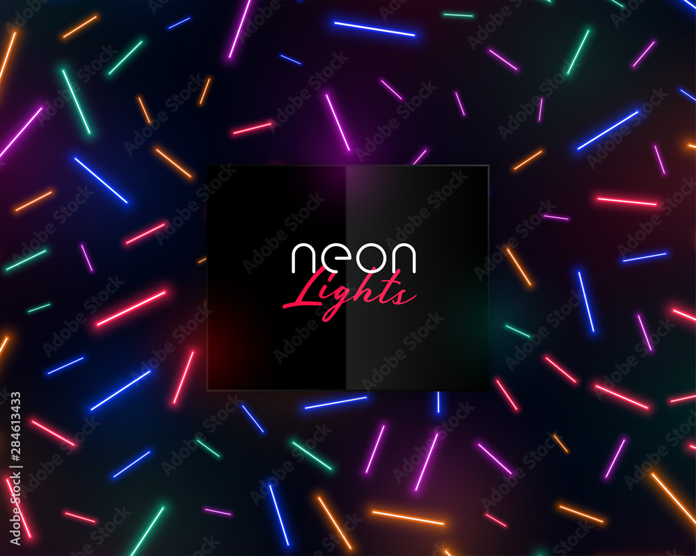 colorful neon confetti lights shiny background design Stock Vector | Adobe  Stock