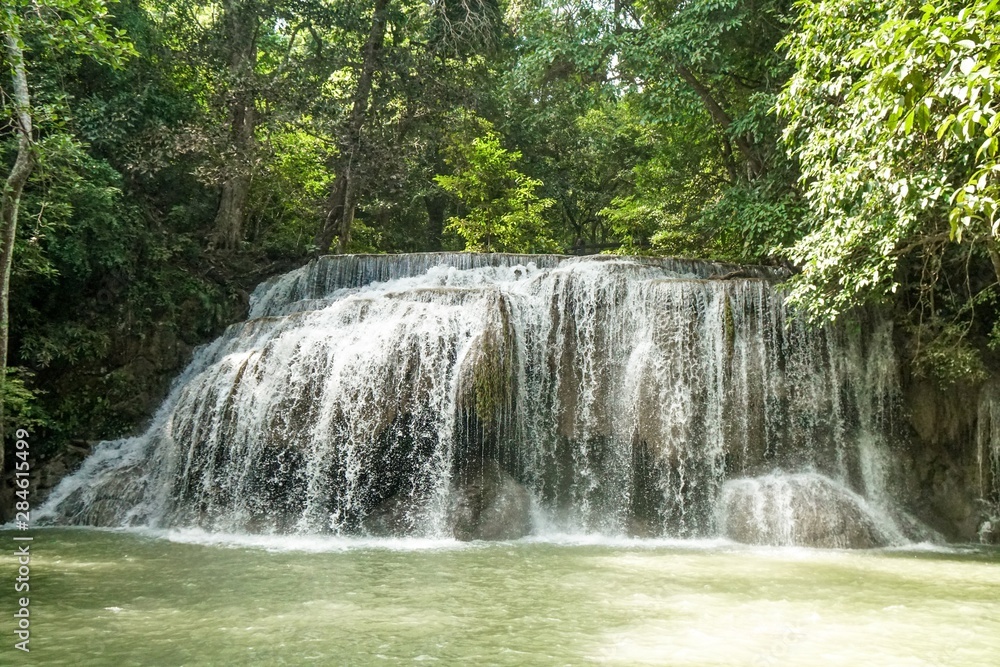 Erawan National Park, Located on West Thailand in the Tenasserim Hills of Kanchanaburi Province Erawan National Park, Located on West Thailand in the Tenasserim Hills of Kanchanaburi Province