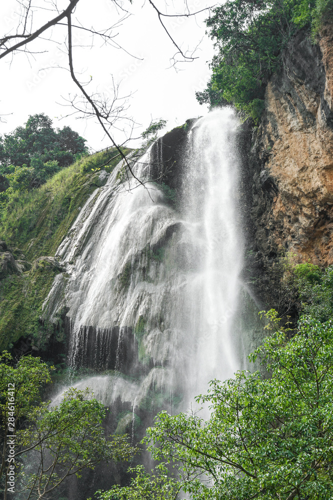 Fototapeta premium Erawan National Park, Located on West Thailand in the Tenasserim Hills of Kanchanaburi Province