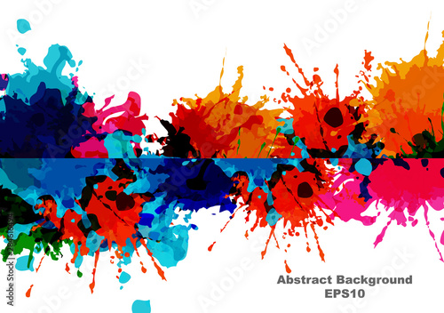 abstract vector splatter paint color design background. vector isolated on white background design.