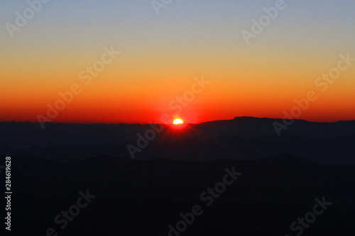 Wallpaper Mural Sunset in sky and cloud, beautiful colorful twilight time with silhouette of mountain. Torontodigital.ca