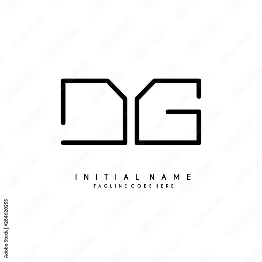 Initial D G DG minimalist modern logo identity vector Initial D G DG minimalist modern logo identity vector