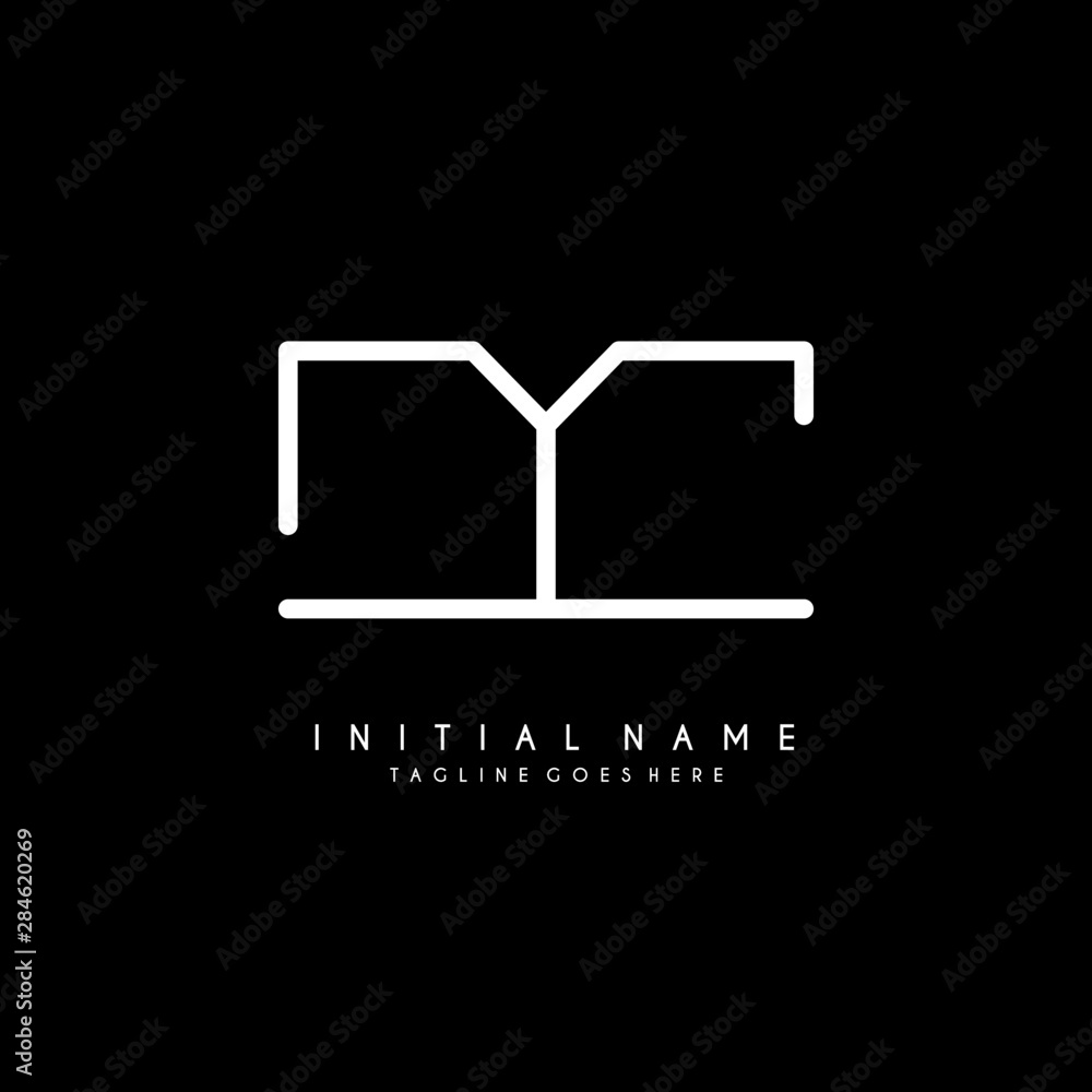 Initial D C DC minimalist modern logo identity vector Initial D C DC minimalist modern logo identity vector