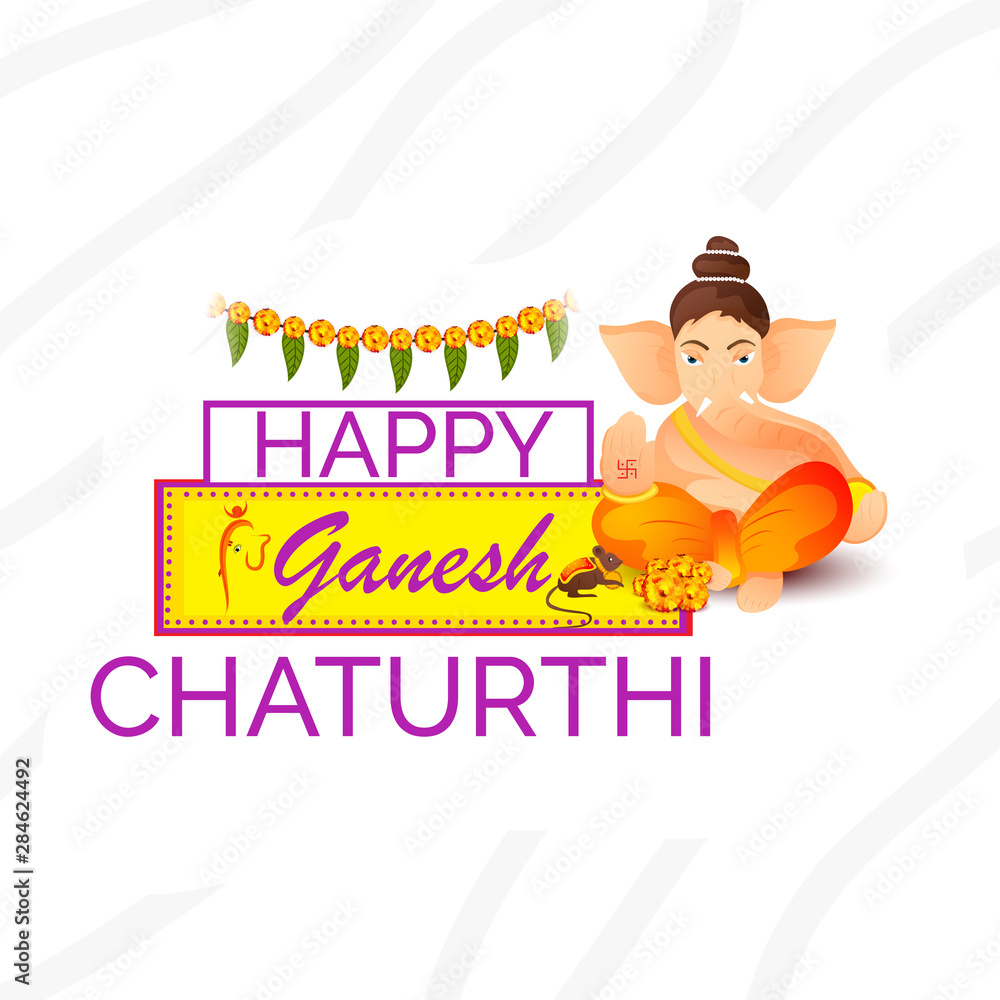 Obraz premium HAppy Ganesh Chaturthi