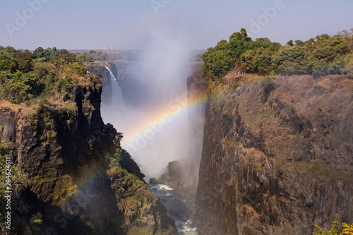 Victoria Falls and Gorge with Rainbow