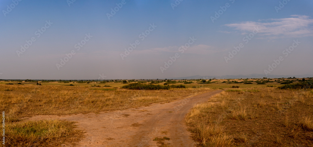 Scenic view of Queen Elizabeth National Park, Uganda