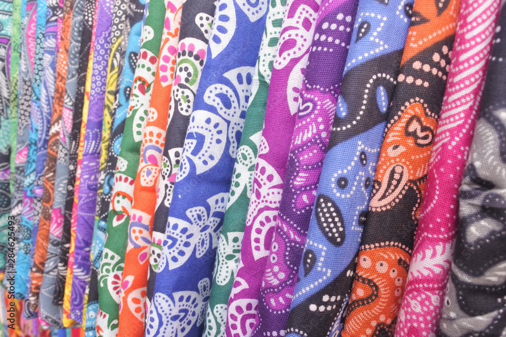 Colorful Sarongs for Sale in Bali