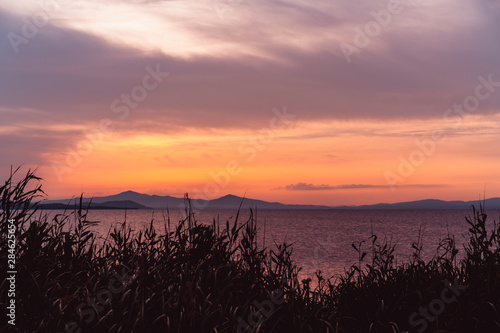 Sunset over the mountains