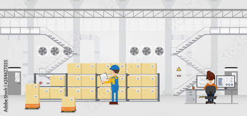 Work process in warehouse