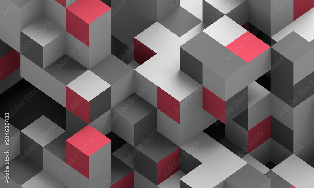 Obraz premium Abstract 3d render, modern background design with geometric shapes