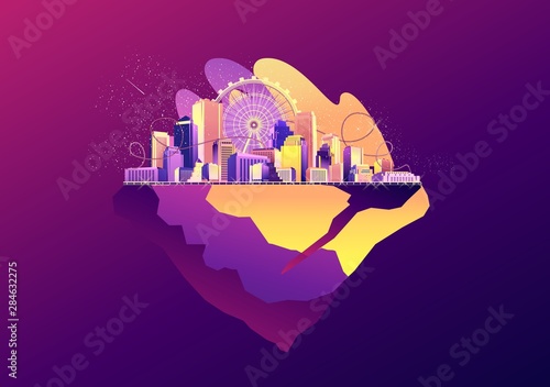 Abstract city banner