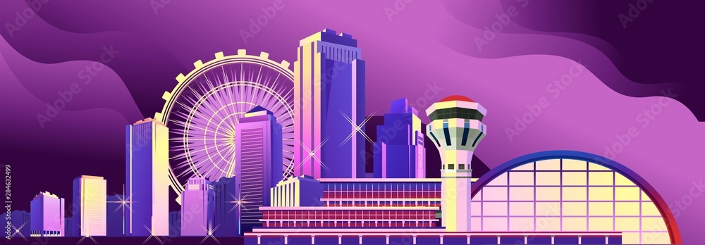 Fototapeta premium Abstract city banner