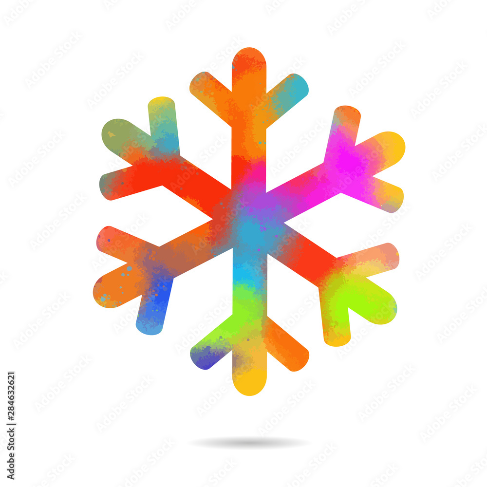 Obraz premium A multi-colored abstract snowflake. Vector