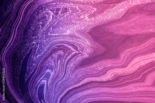 Canvas Print Abstract Purple Acrylic pour Liquid marble surfaces Design.