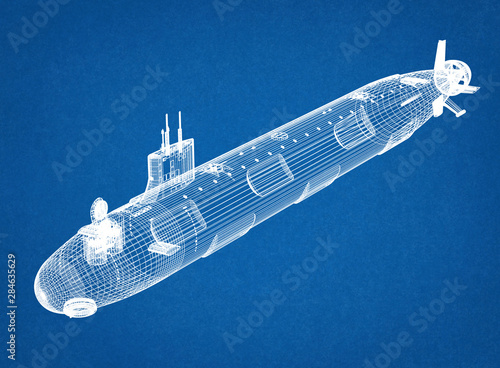 Εκτύπωση καμβά submarine