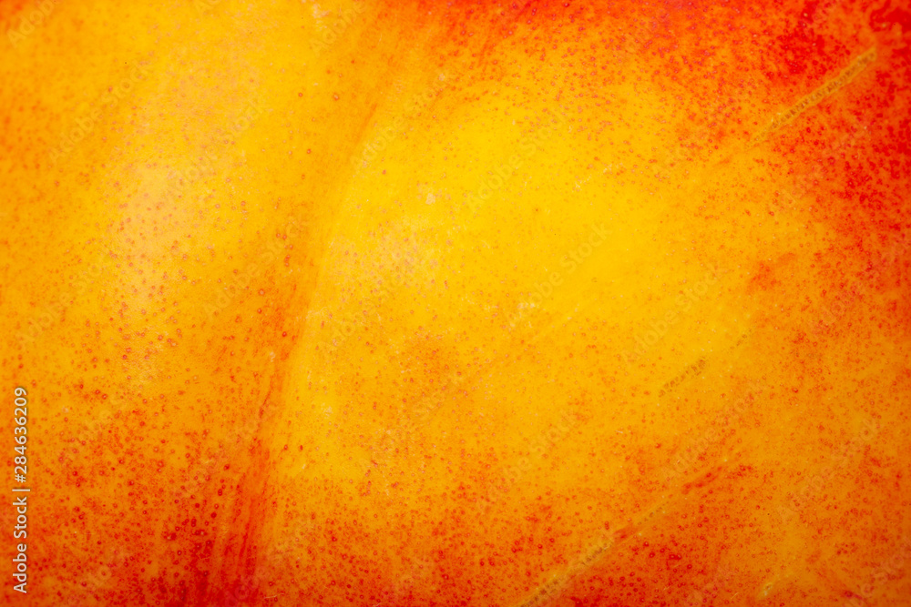 Close up nectarine skin. Fresh organic peaches. Fruit peaches background.