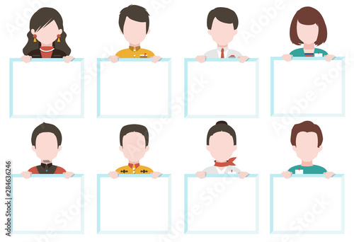 office workers　signboard