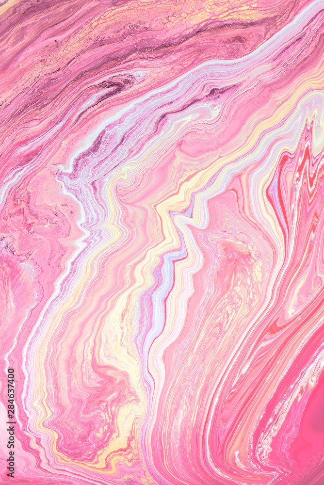 Pink Liquid marble abstract surfaces Design.