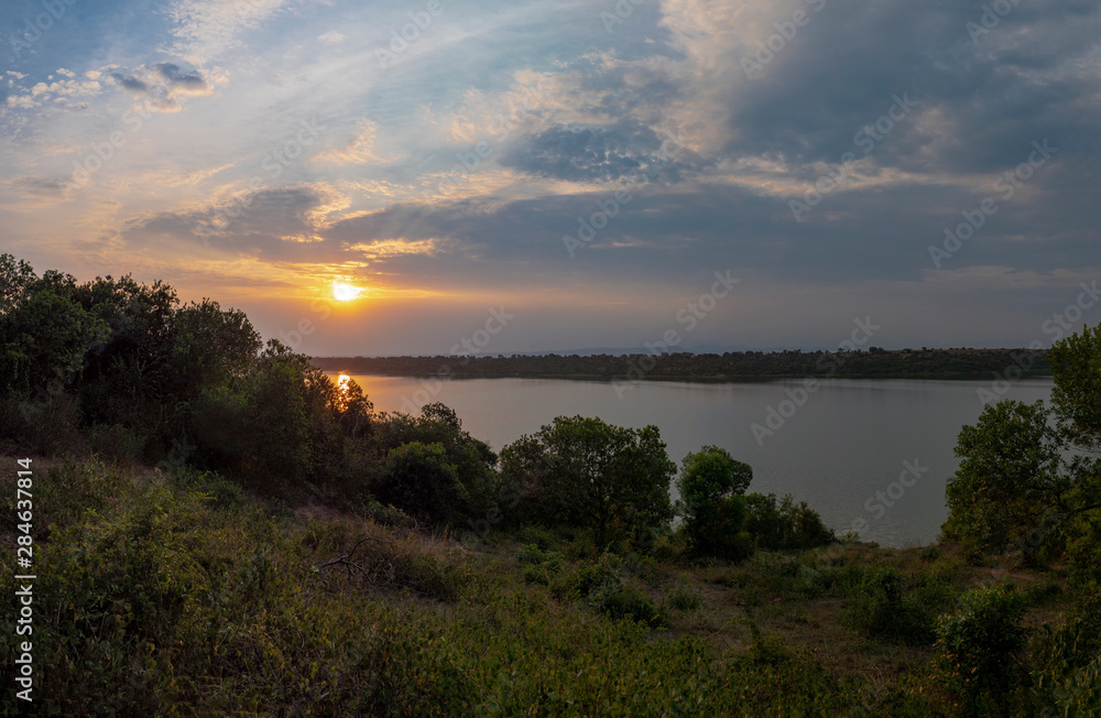 Scenic view of Queen Elizabeth National Park, Uganda