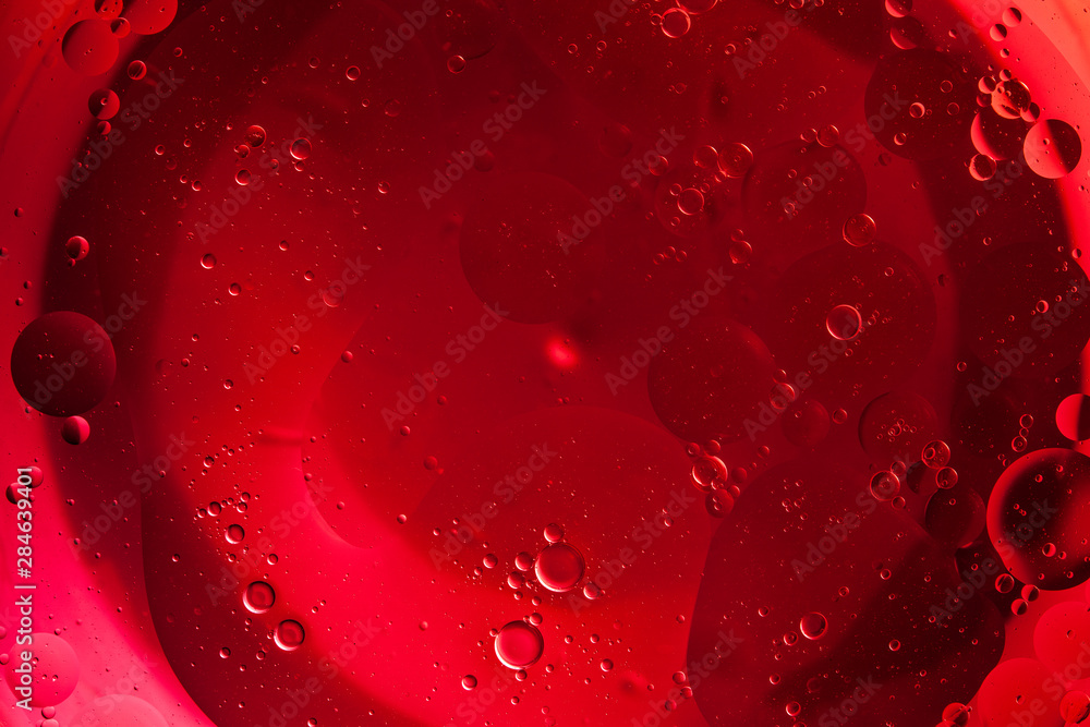 Red with water drops