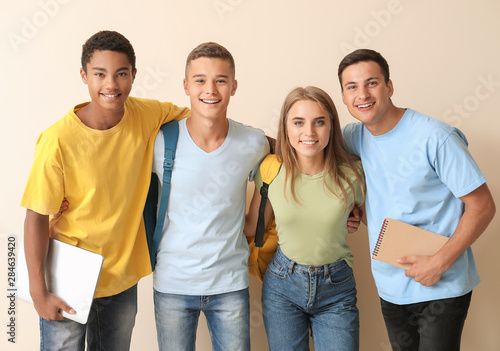 Portrait of young students ...