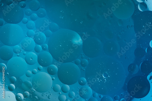 Abstract Blue water bubbles background