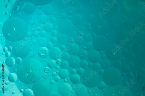 Abstract Green water bubbles background © zodar