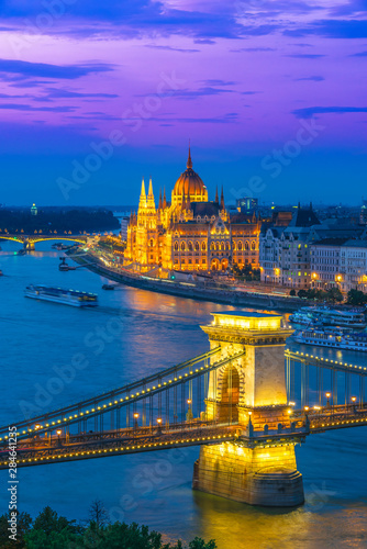 View of Budapest by night
